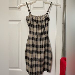 NWT Plaid Spaghetti Strap Mini Dress
